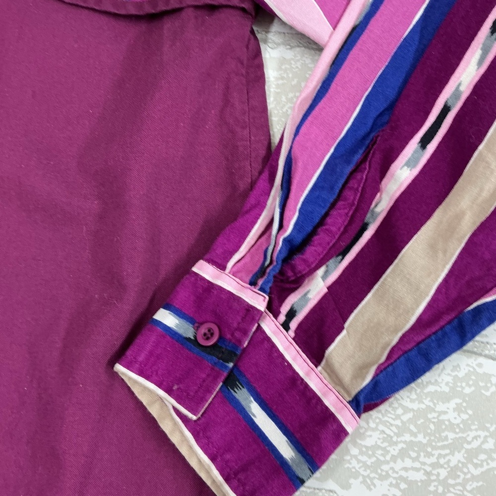 Vvintage Wrangler Purple and Blue Striped Shirt - Picture 4 of 7